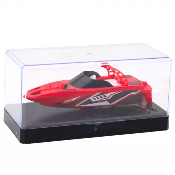LEAN TOYS Kaugjuhitav RC Paat Valge ja Punane 15cm