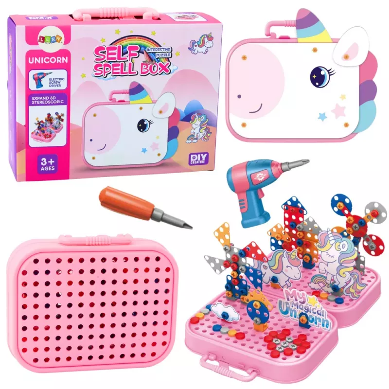 LEAN TOYS DIY Unicorn Drill Building Blocks Set