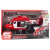 LEAN TOYS Päästekopter konksuga, kanderaamiga, tulede ja helidega, punane, mõõtkavas 1:16