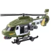 LEAN TOYS Military Helicopter with Hook and Stretcher, Lights and Sounds, Khaki, 1:16 Scale