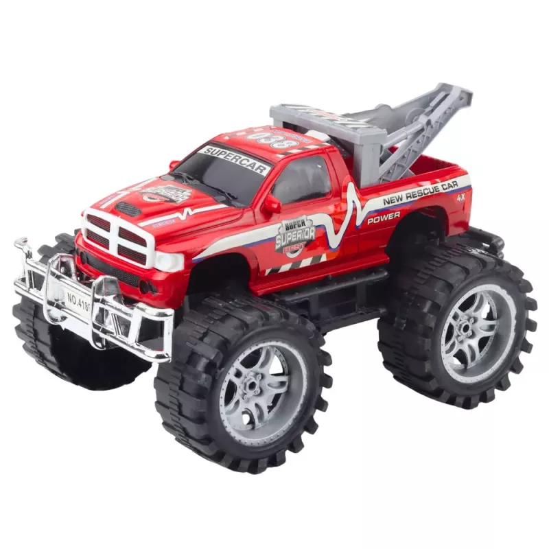 LEAN TOYS Tagaveoline Maastikupäästesõiduk Haakeseadisega, Punane 27cm