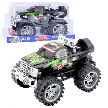 LEAN TOYS King Tagaveoline Maastikusõiduk Roheline ja Must 27cm