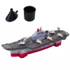 LEAN TOYS Aircraft Carrier Military Ship Drive Water Effect Bucket Funnel