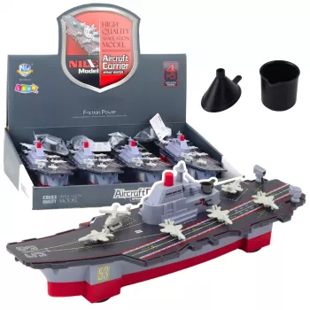 LEAN TOYS Aircraft Carrier Military Ship Drive Water Effect Bucket Funnel