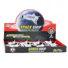 LEAN TOYS Spaceship Metal Pull-Back Drive White Markings