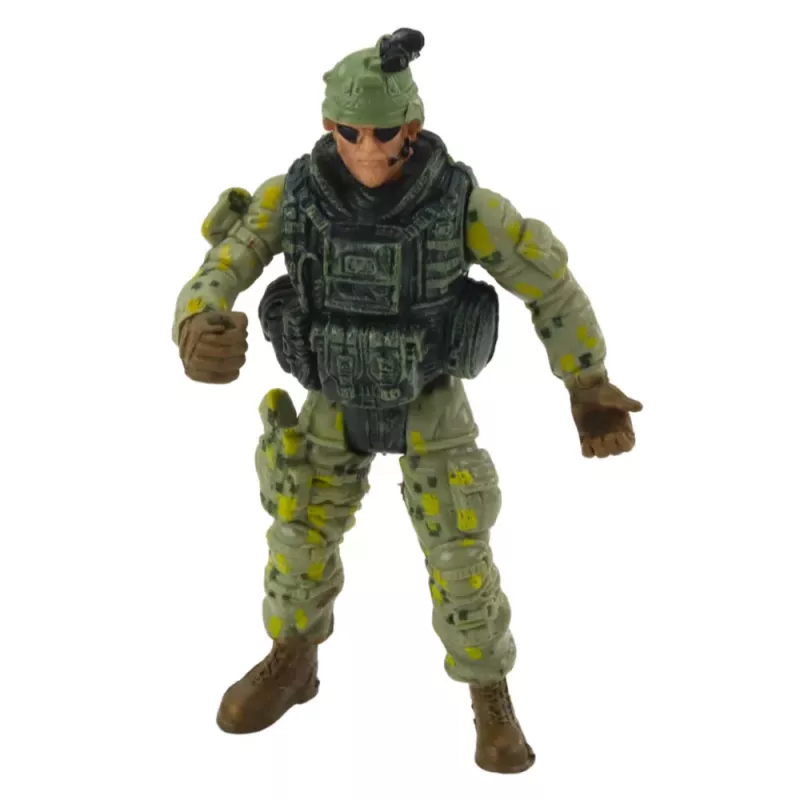 LEAN TOYS Military Set: Military Helicopter, Soldier Figure