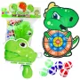 LEAN TOYS Oskusmäng Sihtmärgilaskmine Püss Velcro Pallid Dinosaur