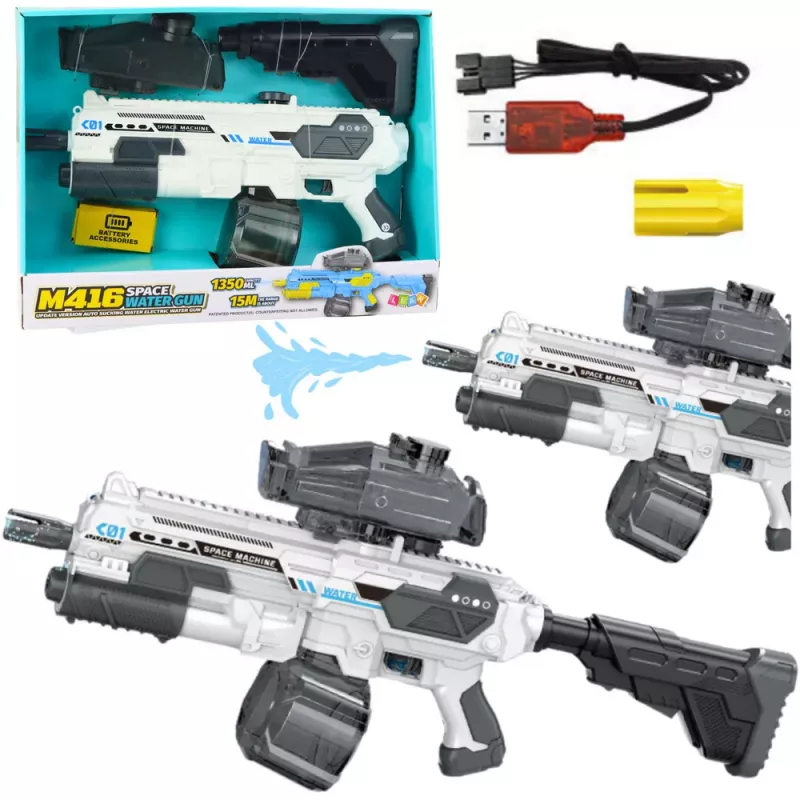LEAN TOYS M16 Rifle Space Water Gun Electric 1350ml