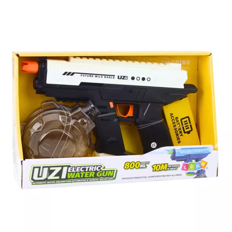 LEAN TOYS Electric Water Gun Automatic 10m Black White 800ml