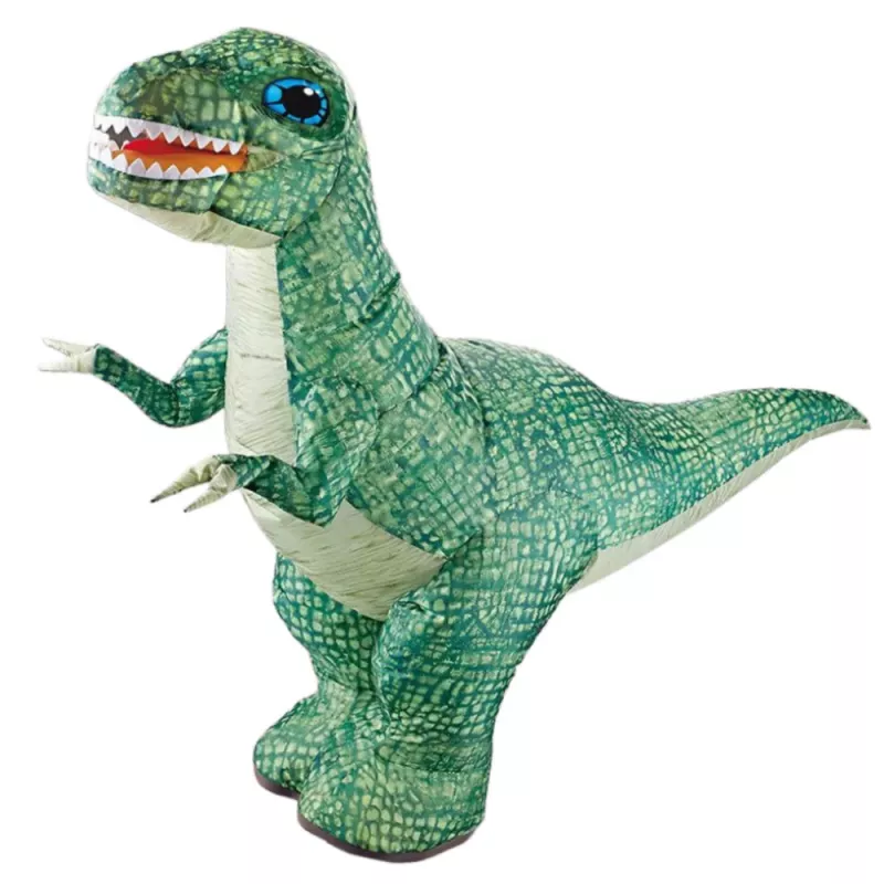 LEAN TOYS Suur täispuhutav dinosaurus kaugjuhtimisega RC Roheline 130 x 190 cm