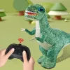 LEAN TOYS Suur täispuhutav dinosaurus kaugjuhtimisega RC Roheline 130 x 190 cm
