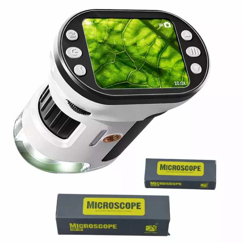 LEAN TOYS Hariduslik digitaalmikroskoop ekraaniga, 1000X LED video- ja fotofunktsioon