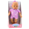 LEAN TOYS Beebinukk lillas body-särgis, pehme kõhuga, vibuga peapael, 31 cm