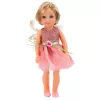 LEAN TOYS Nukk kleidis ja vibuga, pikkade juustega, roosa, kamm, 38 cm