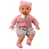LEAN TOYS Beebinuku komplekt kampsuni, mütsi, luti ja ketiga, roosa, 40 cm