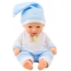 LEAN TOYS Beebinukk sinistes pidžaamades pommimütsiga 30 cm