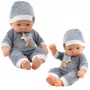 LEAN TOYS Beebinukk hallides pidžaamades tähtedega mütsiga