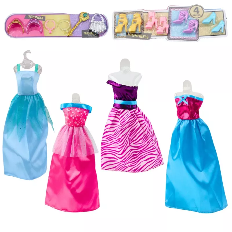 LEAN TOYS Suur moekomplekt Anlily kollektsioon nukukleidid ja aksessuaarid 24tk
