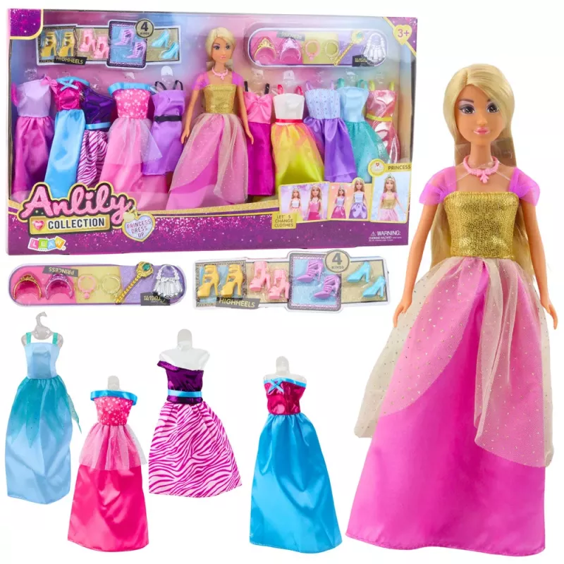 LEAN TOYS Suur moekomplekt Anlily kollektsioon nukukleidid ja aksessuaarid 24tk