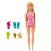LEAN TOYS Anlily nukukomplekt rannas basseini palmipuu aksessuaaridega 8 tk