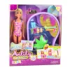 LEAN TOYS Anlily nukukomplekt rannas basseini palmipuu aksessuaaridega 8 tk