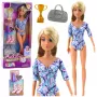 LEAN TOYS Anlily Ballerina Nukk Liikuvate Jäsemetega Aksessuaaridega