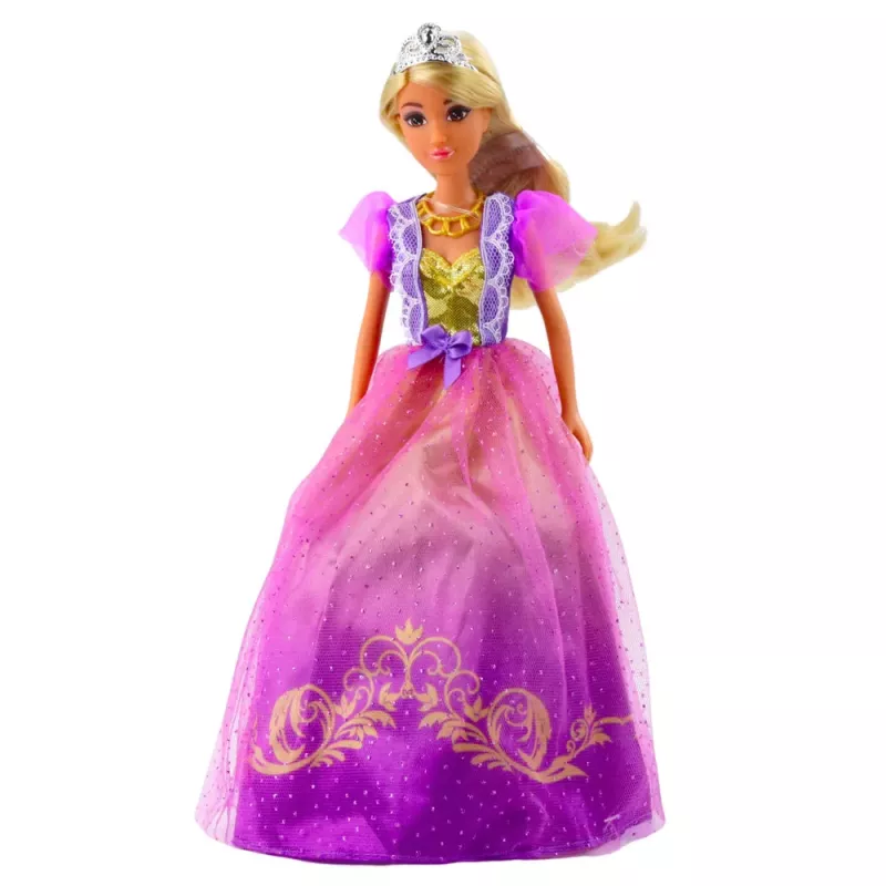 LEAN TOYS Anlily nukukapp riiulite, sahtlite ja riietusruumi tarvikutega, 24 tk