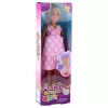 LEAN TOYS Anlily Rase Nukk Hele Roosa Täpiline Kleit Pikkade Juustega