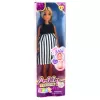 LEAN TOYS Anlily Pregnant Doll in Black and White Striped Dress Baby