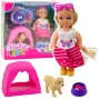 LEAN TOYS Mini Nukukomplekt koeraga, telgi ja aksessuaaridega