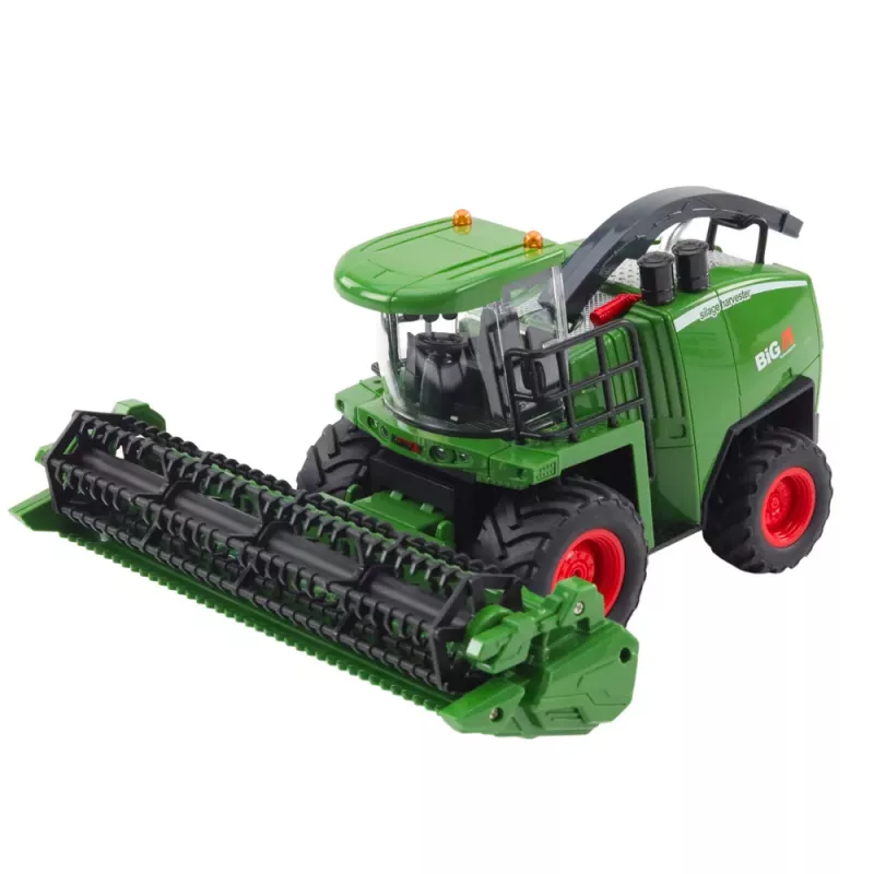 LEAN TOYS põllumajanduslik kombain vilja- ja maisiheedriga, kaugjuhitav RC 1:24