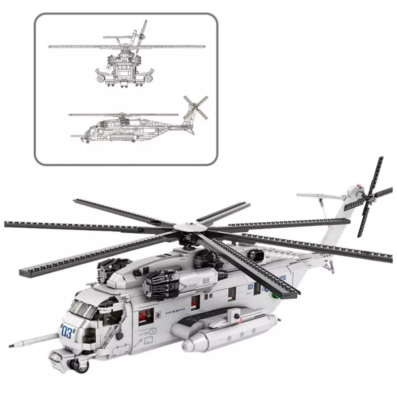 LEAN TOYS Ehitusklotsid Transpordikopter 2192el