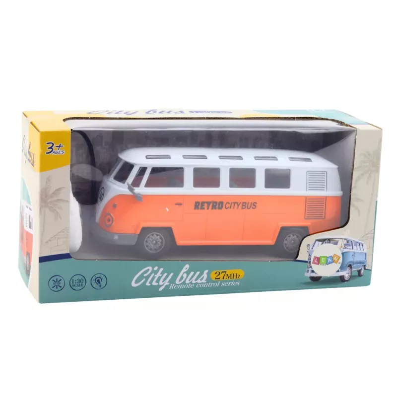 LEAN TOYS Retro City Bus Remote Controlled RC Lights 1:30
