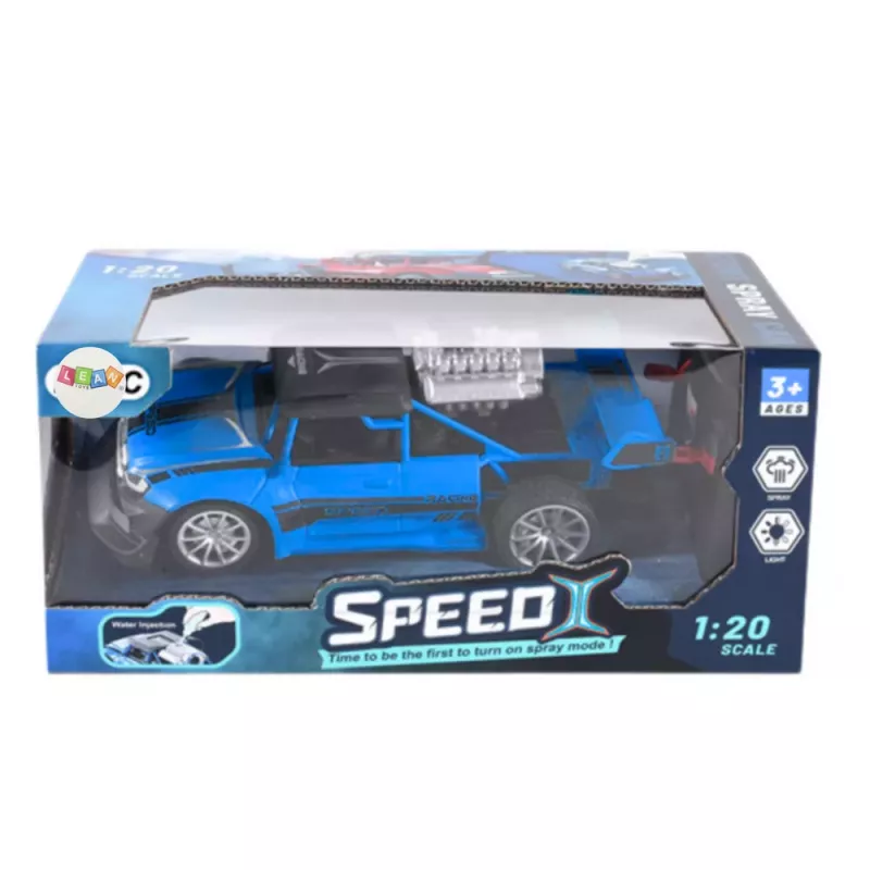 LEAN TOYS Pultautoga Auto RC 1:20 Tuled Suitsuefekt Sinine