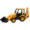 LEAN TOYS Two-Bucket Excavator Mobile Construction Vehicle Yellow