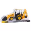 LEAN TOYS Two-Bucket Excavator Mobile Construction Vehicle Yellow