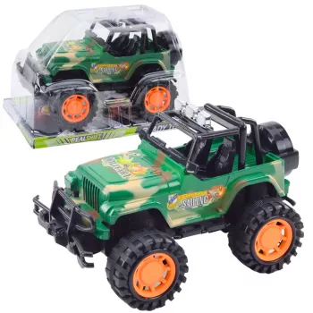 LEAN TOYS Suur sõjaline maastikusõiduk Roheline