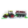 LEAN TOYS Roheline Põllumajandustraktor Palkide Haagisega 47cm