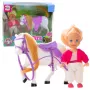 LEAN TOYS Mini Doll Set With Horse Riding Costume Saddle