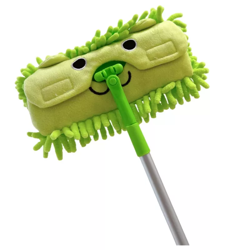 LEAN TOYS Laste mop püstoli teleskoopkäepidemega Animal Green