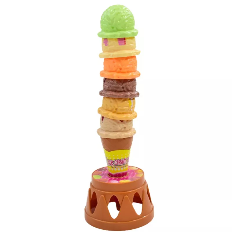 LEAN TOYS Ice Cream Tower Arcade Game Colorful Knobs 17 pcs.