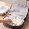 LEAN Thermal Insulating Breakfast Bag with Adjustable Strap Purple 27cm
