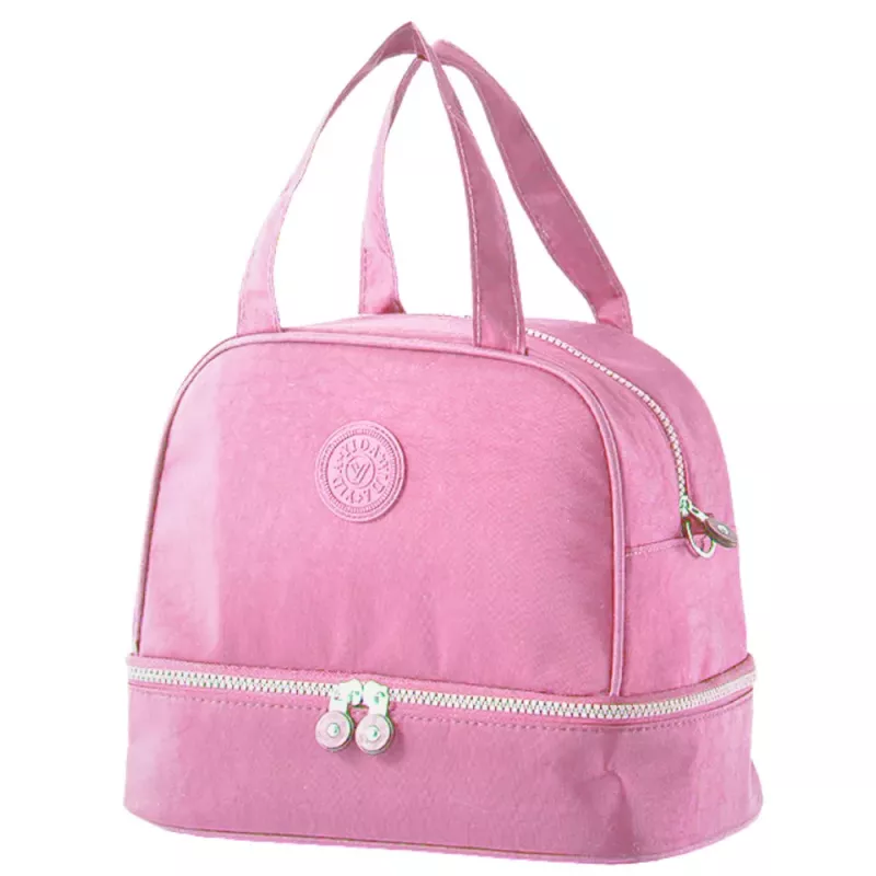 LEAN Thermal Insulating Breakfast Bag with Adjustable Strap Pink 27cm