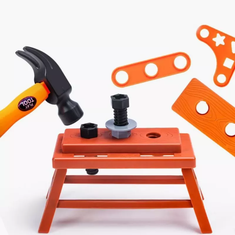 LEAN TOYS DIY tööriistakast akutrelli komplekt 55 osa
