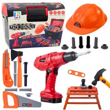 LEAN TOYS DIY tööriistakast akutrelli komplekt 55 osa