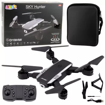 LEAN TOYS Sky Hunter D19HW Droon FPV-kaamera Wi-Fi kaugjuhtimisega koos telefoni hoidiku ümbrisega