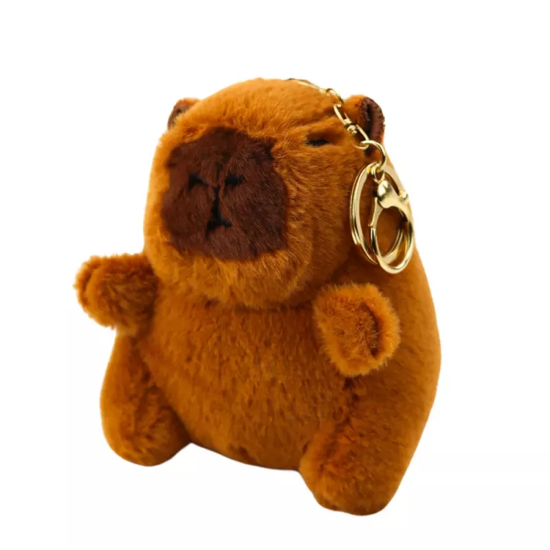LEAN Urban School Backpack Capybara Keychain Badges Beige Cream 25L 42cm