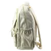 LEAN Urban School Backpack Capybara Keychain Badges Beige Cream 25L 42cm