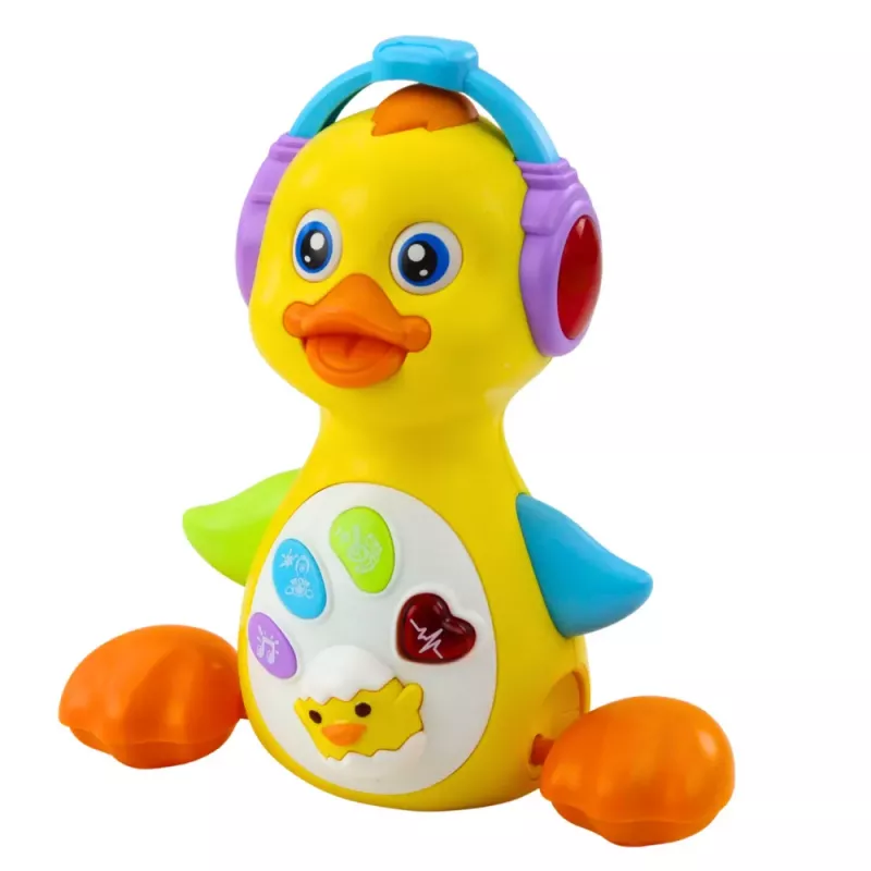 LEAN TOYS Interaktiivne Muusikapart Lastele Liigub Vilgub Kollane
