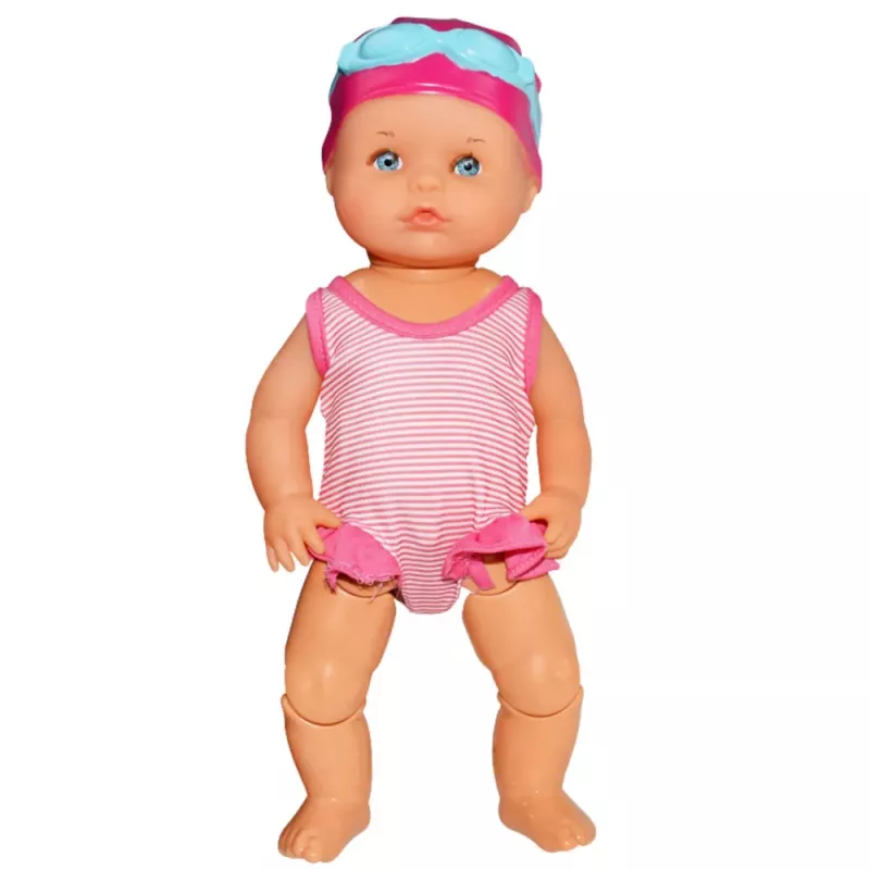 LEAN TOYS Ujuv Beebinukk Liikuvate Jäsemetega Roosa Riietus